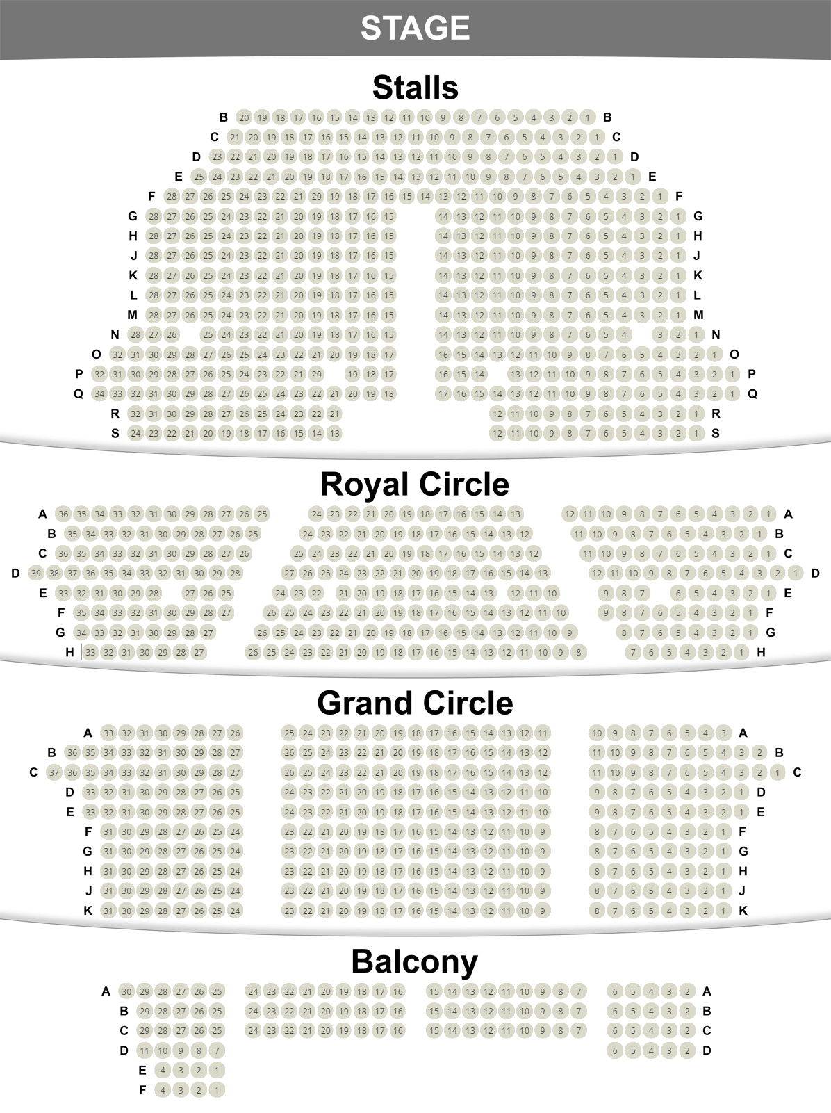 Seating Plan | Her Majesty's Theatre